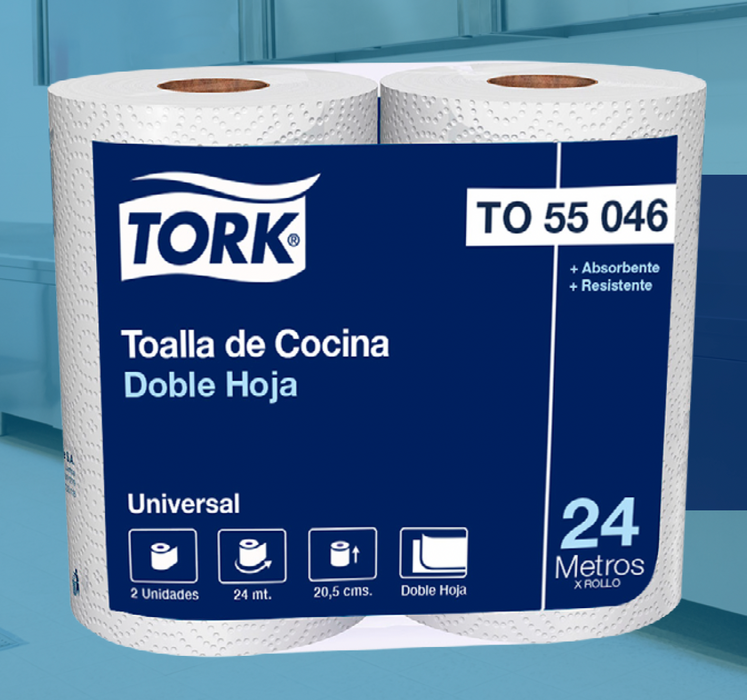 TOALLA PAP TORK D/H 24MTS X 2 ROLL (TO55033)