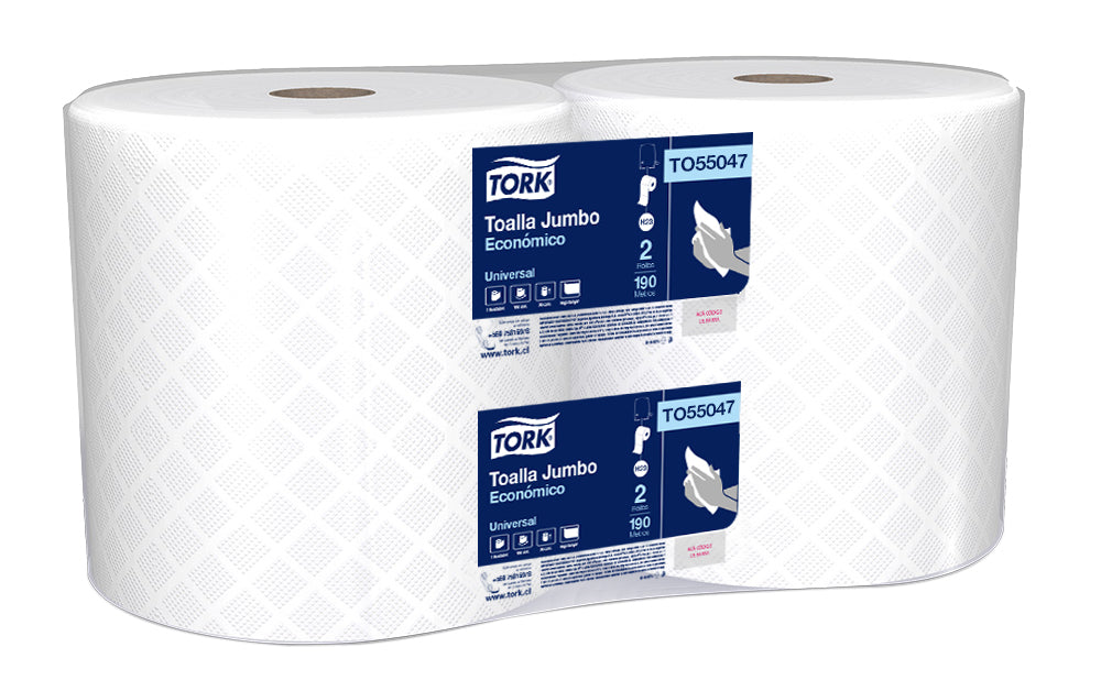 TOALLA PAP TORK ECONOMICA H/S 2X190 MT UNIV (TO55047)
