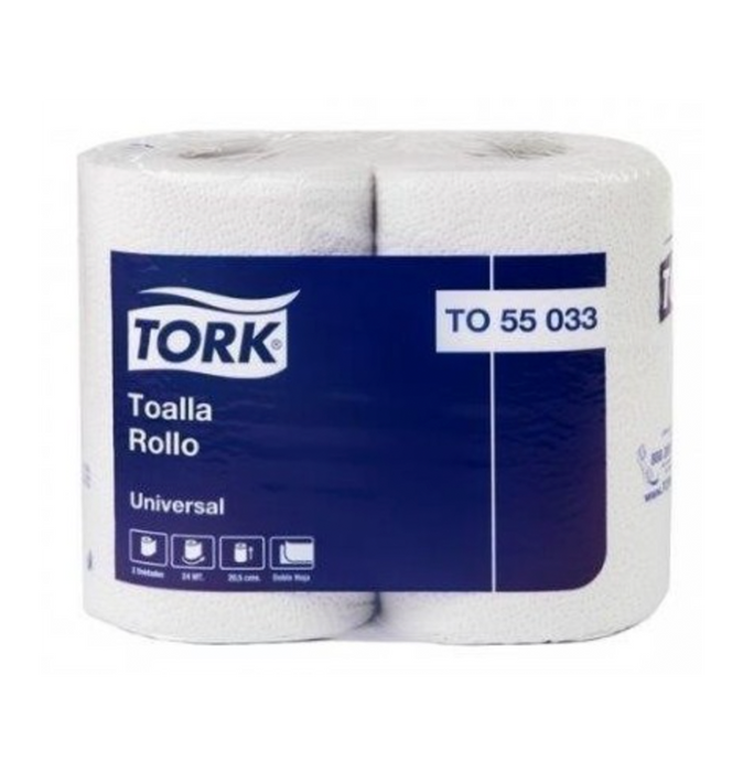 TOALLA PAP TORK D/H 24MTS X 2 ROLL (TO55033)
