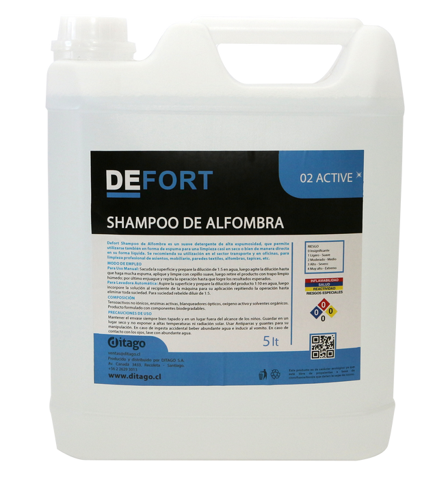 DEFORT SHAMPOO DE ALFOMBRAS 5 LT