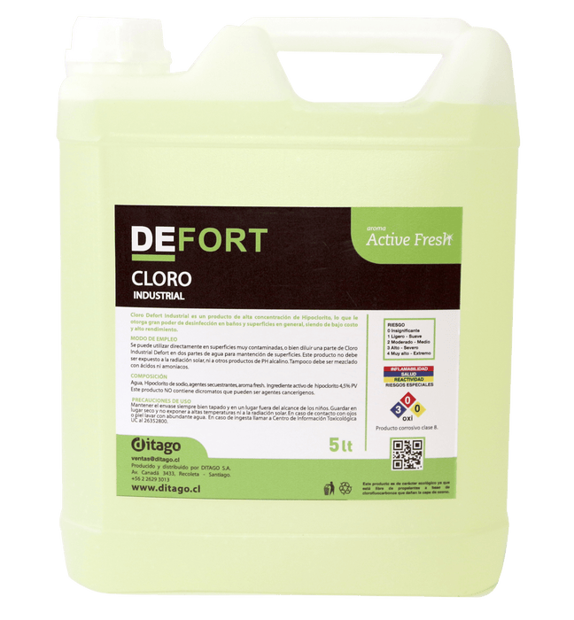 DEFORT CLORO AL 2,5% 5 LT - Ditago