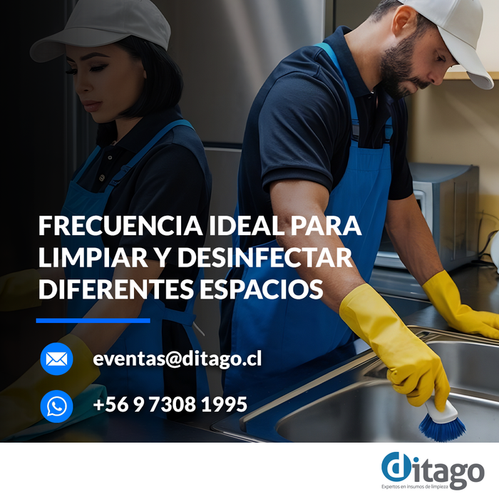 Frecuencia ideal para limpiar y desinfectar diferentes espacios en el canal HORECA