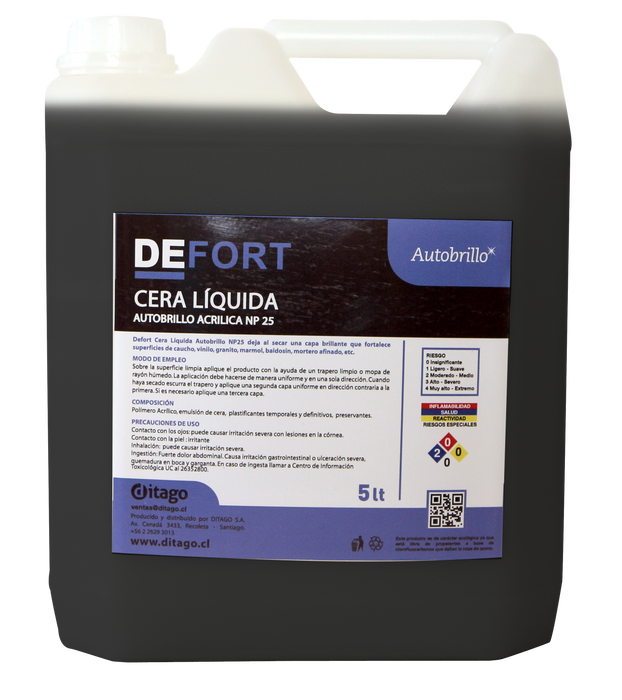 DEFORT CERA ACRILICA AUTOBRILLO 9%