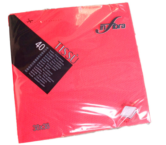 SERVILLETA ROJA 38X38 36 PAQ X 40 UNI