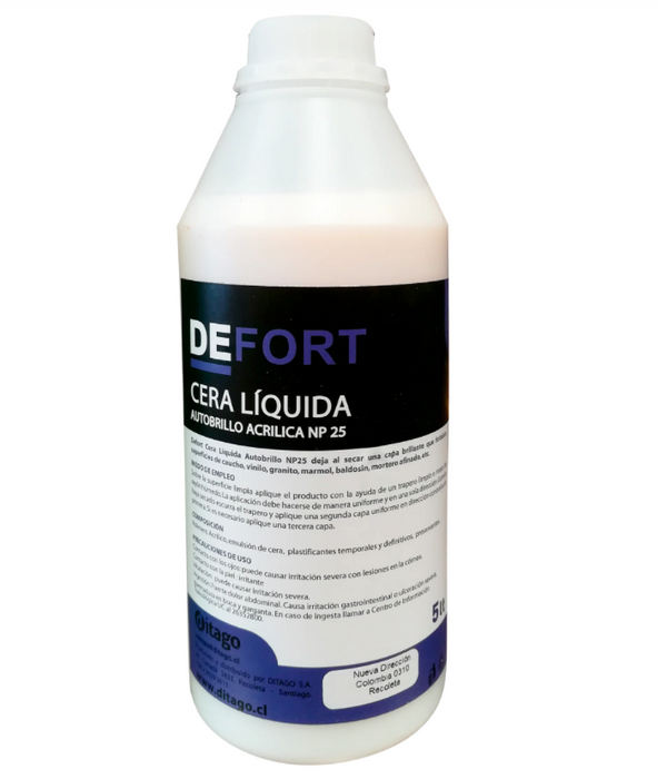 DEFORT CERA ACRILICA AUTOBRILLO 25%
