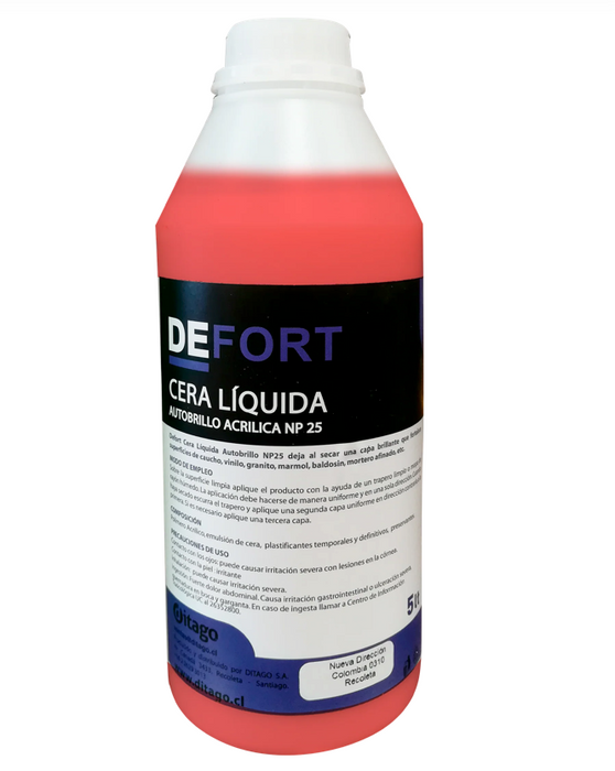 DEFORT CERA ACRILICA AUTOBRILLO 25%