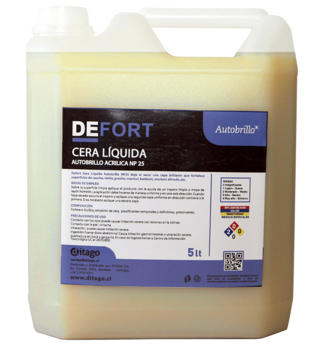 DEFORT CERA ACRILICA AUTOBRILLO 9%