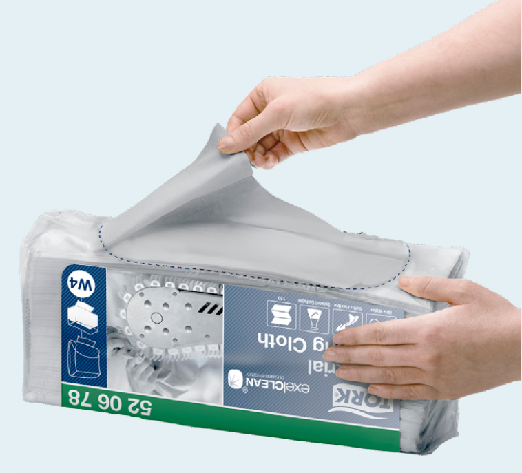 PAÑO DE LIMPIEZA TORK INDUST - 4 PQTS DE 120 UN (TO70050)