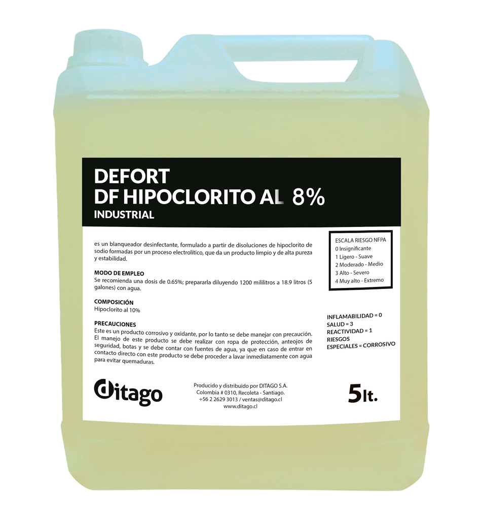 DF HIPOCLORITO AL 8 % 5 LT