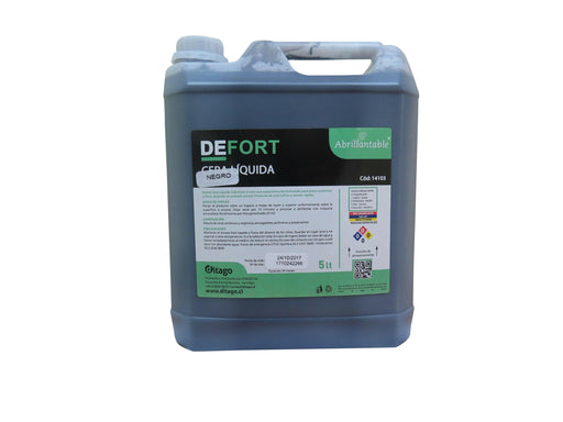 DEFORT CERA ACRILICA AUT 9% NEGRA 5 LT - Ditago
