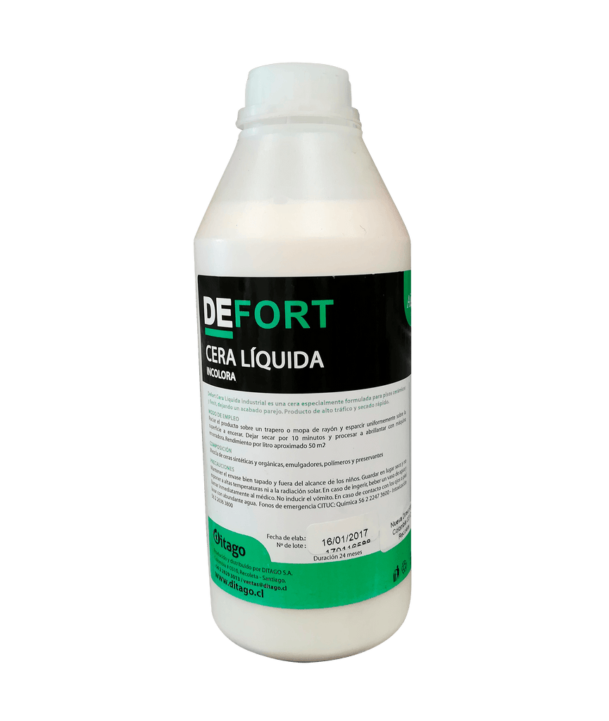 DEFORT CERA ROJA ABRILLANTABLE 1 LT