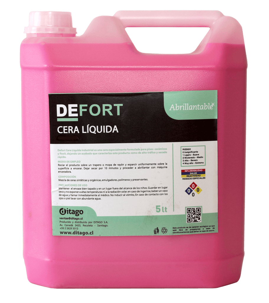DEFORT CERA ROJA ABRILLANTABLE 5 LT