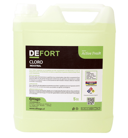 DEFORT CLORO AL 2,5% 5 LT - Ditago