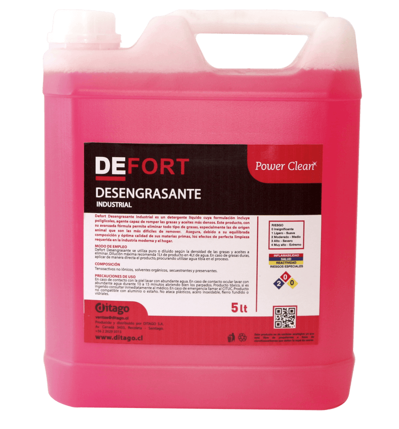 DEFORT DESENGRASANTE INDUSTRIAL 5 LT - Ditago