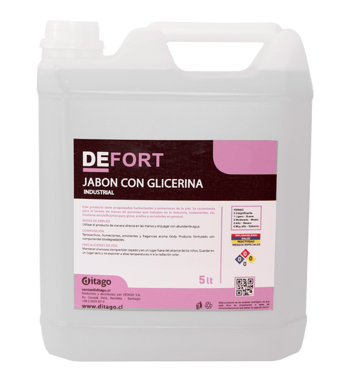DEFORT JABON CON GLICERINA NEUTRO 5 LT - Ditago