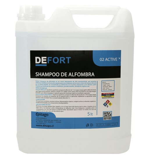 DEFORT SHAMPOO DE ALFOMBRAS 5 LT - Ditago
