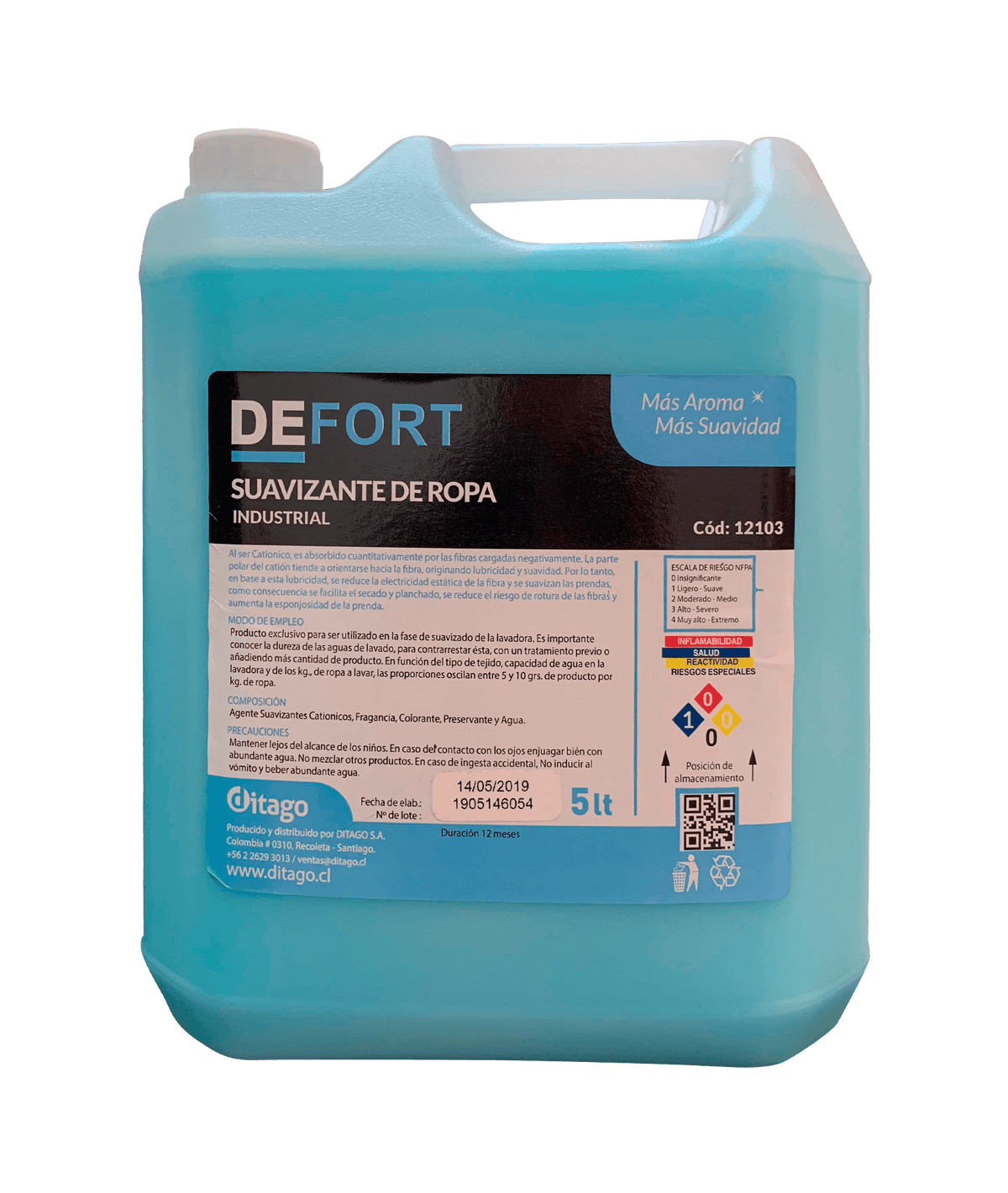 DEFORT SUAVIZANTE DE ROPA 5 LT — Ditago