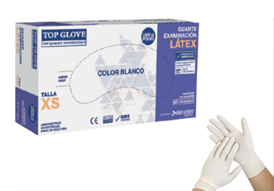 GUANTE VINILO TRANSPARENTES SIN POLVO 100 UNIDADES