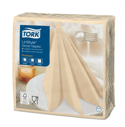 SERV TORK PREMIUM LINSTYLE CREMA 12X50 (SE70033) - Ditago
